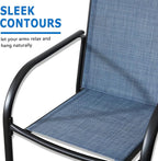 Outdoor Dining Chairs Set of 8, Stackable Patio Chairs - Image 5
