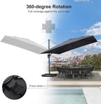 PURPLE LEAF Patio 11.5' x 11.5' Telescopic Umbrella - Image 6