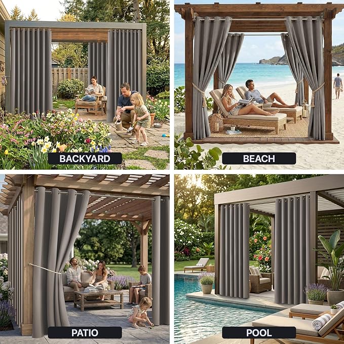 DIVA EN CAMINO DEC Outdoor Patio Curtain Waterproof Darkening Thermal Insulated - Image 9
