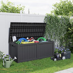 DRATO 150 Gallon Deck Boxes Outdoor Waterproof, Lockable Outdoor Storage Box - Image 5