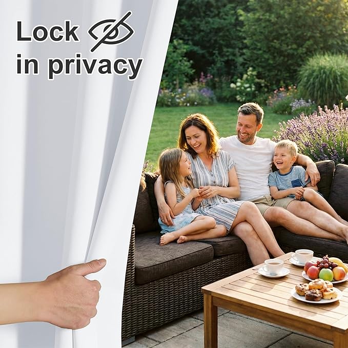 RYB HOME Extra Wide Outdoor Curtains - Image 3