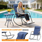 VINGLI Outdoor Rocking Chair, Textilene Mesh Patio Rocker, Outdoor Rocker - Image 7