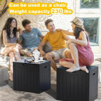 PatioZen 35 Gallon Deck Box Outdoor, Weatherproof Resin Patio Storage Box - Image 3