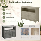 HIPS All-Weather Outdoor Storage Cabinet, Outdoor Sideboard - Image 5