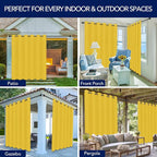 PureFit Outdoor Curtains for Patio Waterproof Weatherproof Outside Curtains | - Image 5