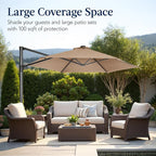 Best Choice Products 10ft Offset Cantilever Hanging Market Patio Umbrella - Image 4