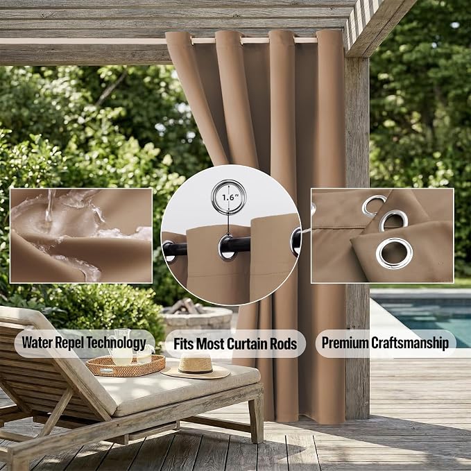 Waterproof Outdoor Curtain W84 x L84 - Image 5