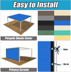 Amagenix 90% Pergola Shade Cover 12' X 12' Sun Shade Cloth - Image 4