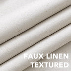 H.VERSAILTEX Primitive Linen Curtains 100% Blackout Curtain Drapes Burlap - Image 4