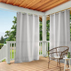 TOWN & COUNTRY BASICS Heavyweight Grommet Curtain, Cloud Grey | Light Filtering by TOWN+%26+COUNTRY+BASICS