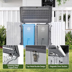 Aoxun Outdoor Storage Cabinet 35 Cu.Ft Outdoor Trash Can Storage Shed, and Lawn - Image 3
