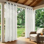 Set of 6 Outdoor Curtains for Patio Waterproof, Breathable Grommet Panels for - Image 2