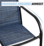 Stackable Patio Chairs Set of 2, Outdoor Dining Chairs - Image 6