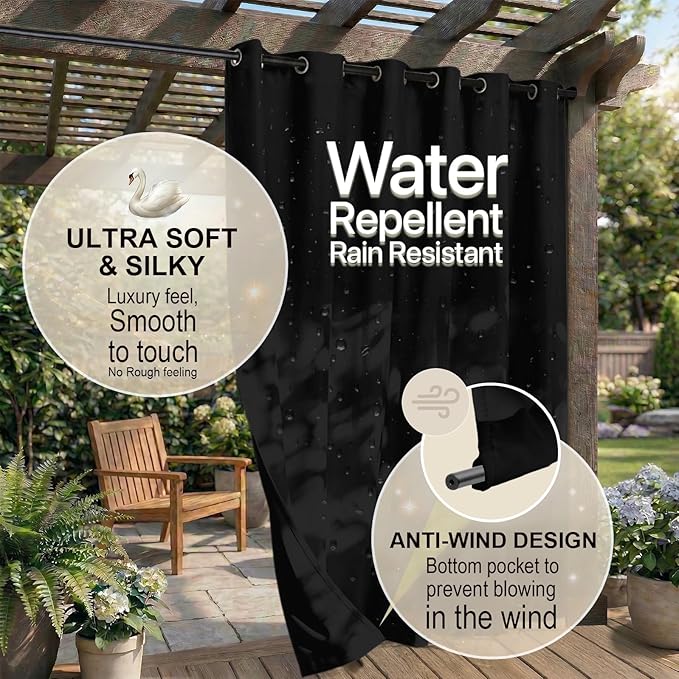 Outdoor Indoor Curtains W52 x L108 - Image 4