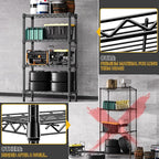 M MZG 1000 lbs 4 Tier Shelf Metal Storage Shelves Wire Rack Closet Organizers - Image 5