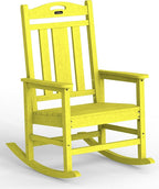 Oversized Outdoor Rocking Chair, 380lbs Heavy-Duty Large Patio Rocker, Weather by CIOKEA