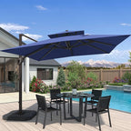 10x10 FT Outdoor Cantilever Patio Umbrella, Waterproof & UV-Protective Fabric by Unknown