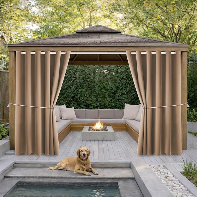 DIVA EN CAMINO DEC Outdoor Patio Curtain Waterproof Darkening Thermal Insulated by DivaenCamino