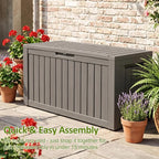 ROJIK 95 Gallon Outdoor Storage Box Waterproof, Weatherproof Deck Boxes Outdoor - Image 5