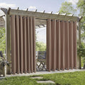 RYB HOME Extra Wide Outdoor Curtains 2 Panels or Patio Waterproof | Blackout by RYBHOME