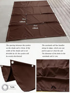 Retractable Wave Shade Cloth Waterproof 3' x 8' Sun Shade Sail Waterproof - Image 4