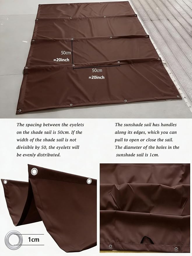 Retractable Waterproof Wave Sun Shade Canopy Pergola Cover Shade Sail Awning - Image 4