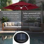 Best Choice Products 10ft Solar LED Offset Cantilever Hanging Market Patio - Image 4