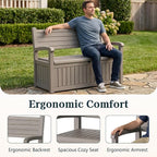 Outdoor Bench, Waterproof Garden Storage Bench, 100 Gallon Deck Box | Lockable - Image 7