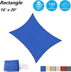 AsterOutdoor Sun Shade Sail Rectangle 16' x 20' UV Block Canopy - Image 2