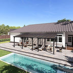 Aoxun 24’x10’ Gazebo with Aluminum Frame & Polycarbonate Panel, Outdoor Patio by Aoxun