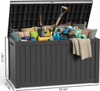 ROJIK Outdoor Storage Housing Deck Box, Waterproof Patio Furniture, Garden Tools - Image 2