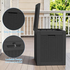 ROJIK 39 Gallon Resin Deck Box, Lockable Waterproof Weatherproof Outdoor - Image 4