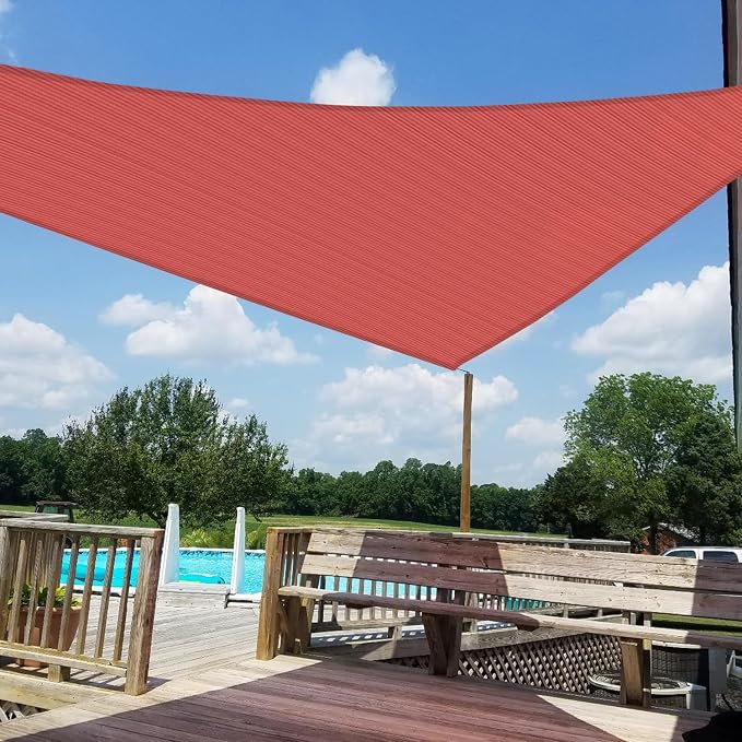 Windscreen4less 7' x 7' x 7' Sun Shade Sail Triangle Outdoor Canopy Cover UV - Image 6