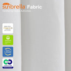 PURPLE LEAF Sunbrella Patio Cantilever Umbrella 12' X 12' Canvas Natural | - Image 4