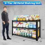 3-Tier Garage Shelving Heavy Duty，48" W Metal Shelving Unit - Image 3