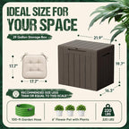 Devoko 29 Gallon Deck Box, Waterproof Resin Outdoor Storage Box | Lockable and - Image 6