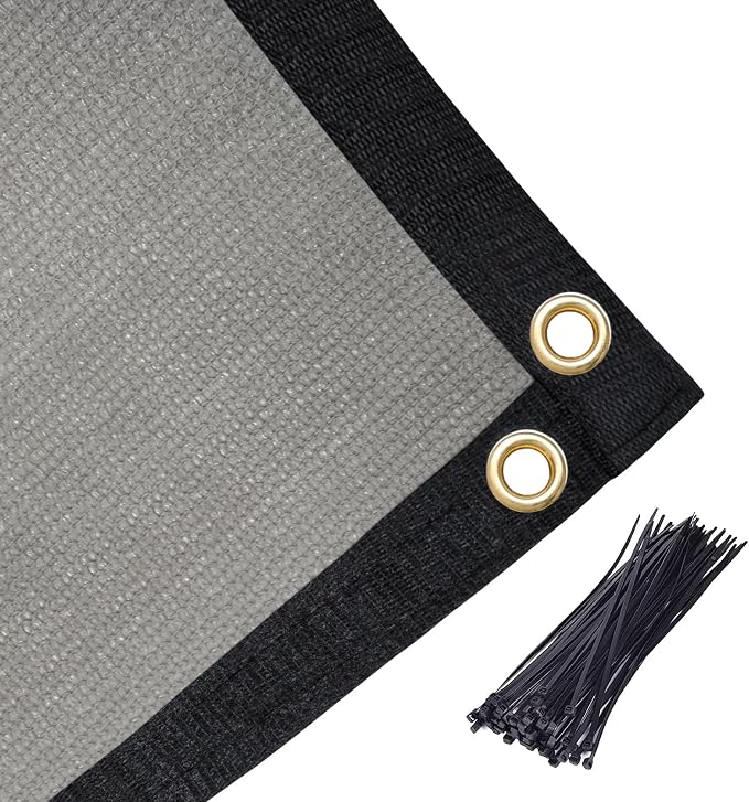 Amagenix 90% Shade Fabric 6'X 19' Gray Sun Shade Cloth - Image 6