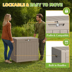 30 Gallon Waterproof Resin Deck Box, UV Resistant Outdoor Storage - Image 4
