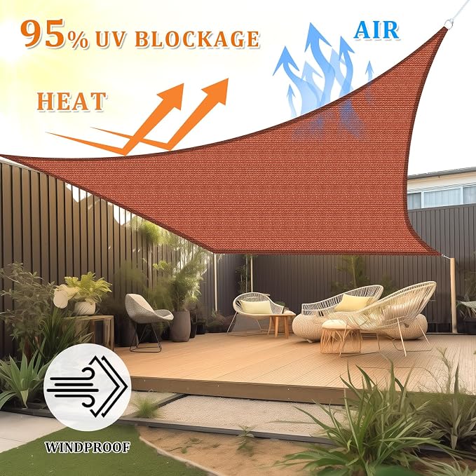 Shade&Beyond 4'x6' Sun Shade Sail Canopy Rectangle, UV Block Breathable Curved - Image 2