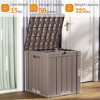 PatioZen 50 Gallon Resin Deck Box, Lockable Patio Outdoor Storage Box - Image 4
