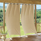 RYB HOME Outdoor Curtains for Patio Waterproof, Windproof by RYBHOME