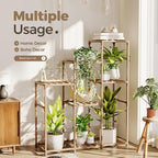 Bamworld Tall Plant Stand Indoor Wood Shelf Outdoor Tiered Rack | - Image 5