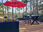 2xhome Set of 3 Patio Dining Chairs | Modern Stackable Outdoor Pool Side Chair - Image 2