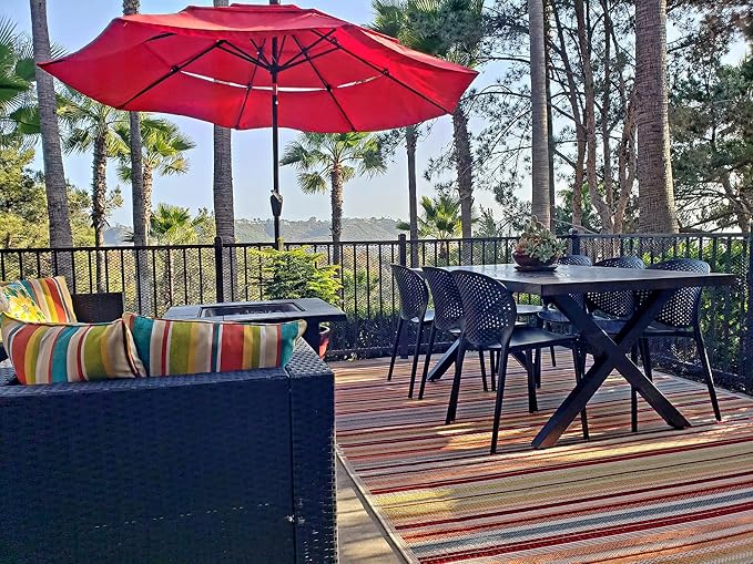 2xhome Set of 4 Patio Dining Chairs | Modern Stackable Outdoor Pool Side Chair - Image 2