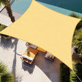 Shade&Beyond Rectangle Sun Shade Sail 08'X12' Permeable Canopy Sand by ShadeBeyond