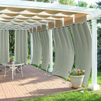 RYB HOME Outdoor Curtains for Patio Waterproof, Windproof - Image 3