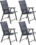 Yaheetech Patio Chairs Set of 4 Outdoor Folding Lawn Chairs, folds flat by Unknown