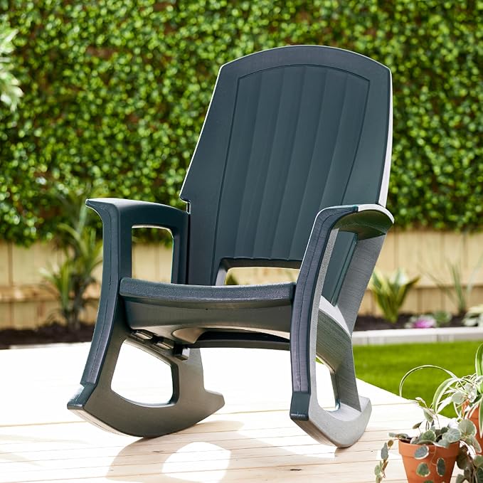 Rockaway Heavy Duty All Weather Rocking Chair, 2 Pack | Polyethylene Outdoor - Image 2