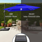Best Choice Products 9x12ft LED Cantilever Patio Umbrella w/Base Included & - Image 6