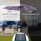 Best Choice Products 10ft Solar LED Offset Cantilever Hanging Market Patio - Image 3
